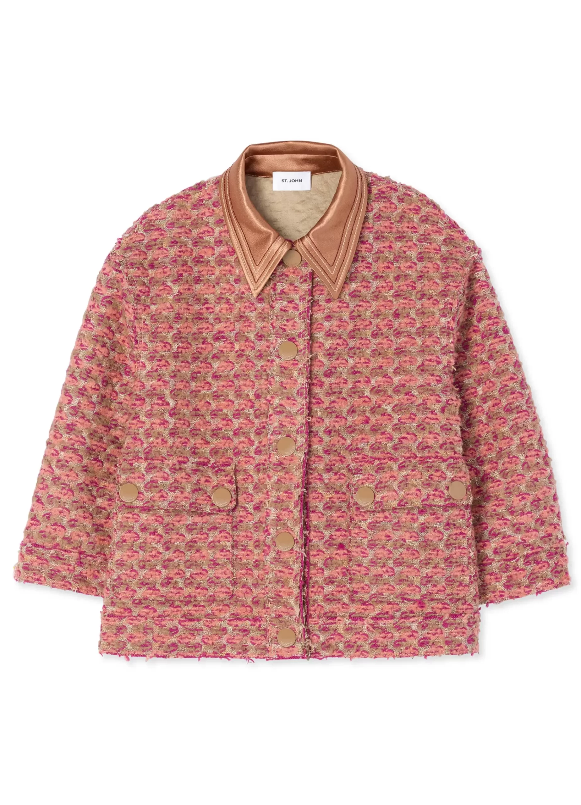 St. John Bonded Slub Wool Tweed Jacket |  JACKETS