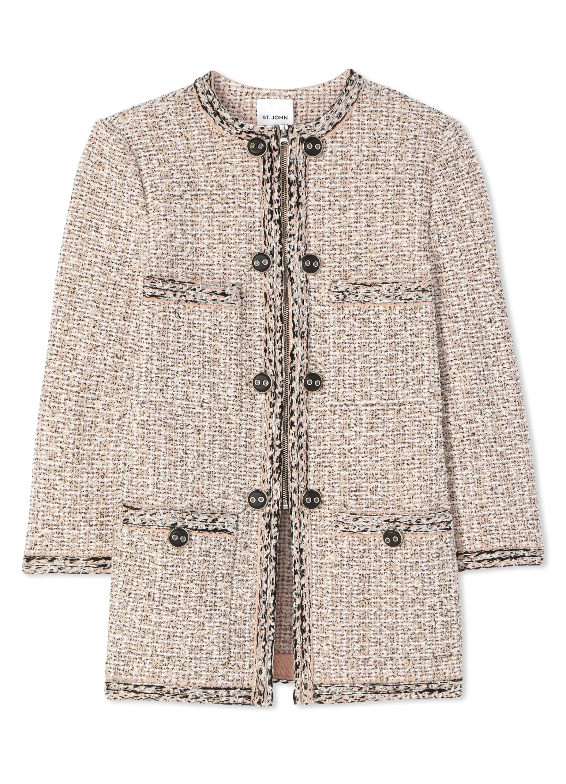 St. John Boucle Slub Tweed Knit Jacket |  JACKETS