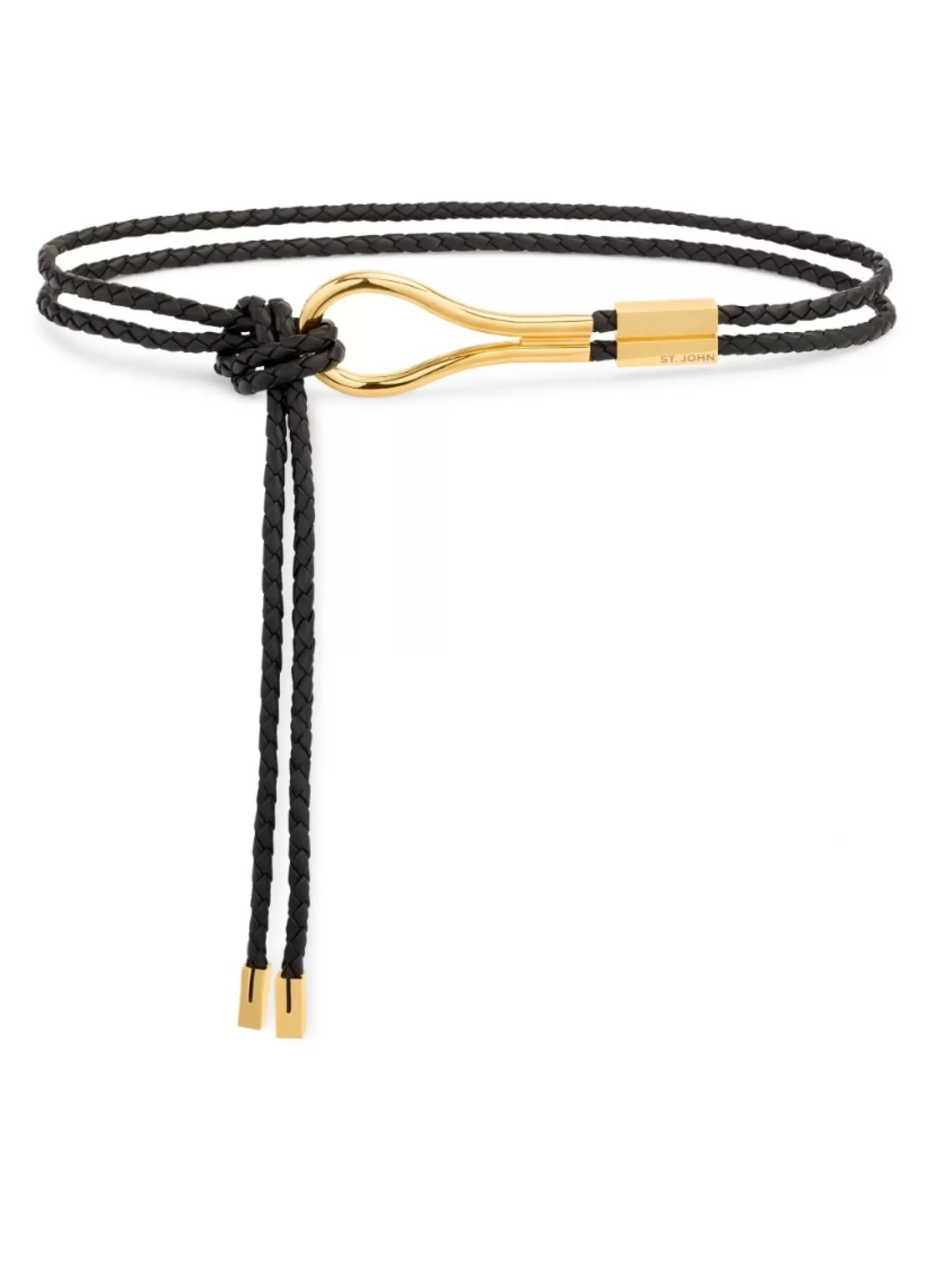 St. John Braided Leather Metal Belt |  BELTS