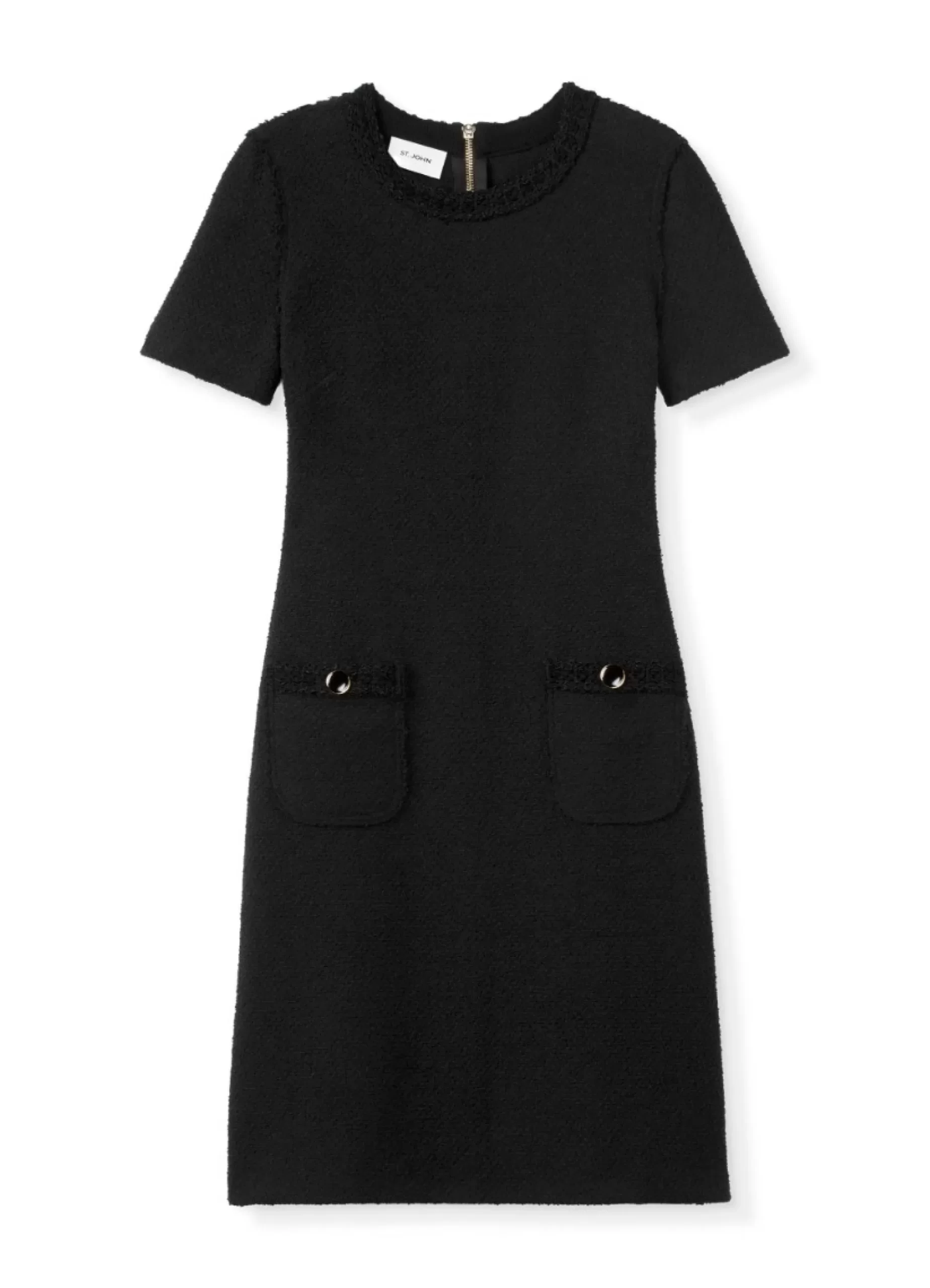 St. John Compact Boucle Knit Short Sleeve Dress |  WORKWEAR DRESSES | COORDINATING SETS