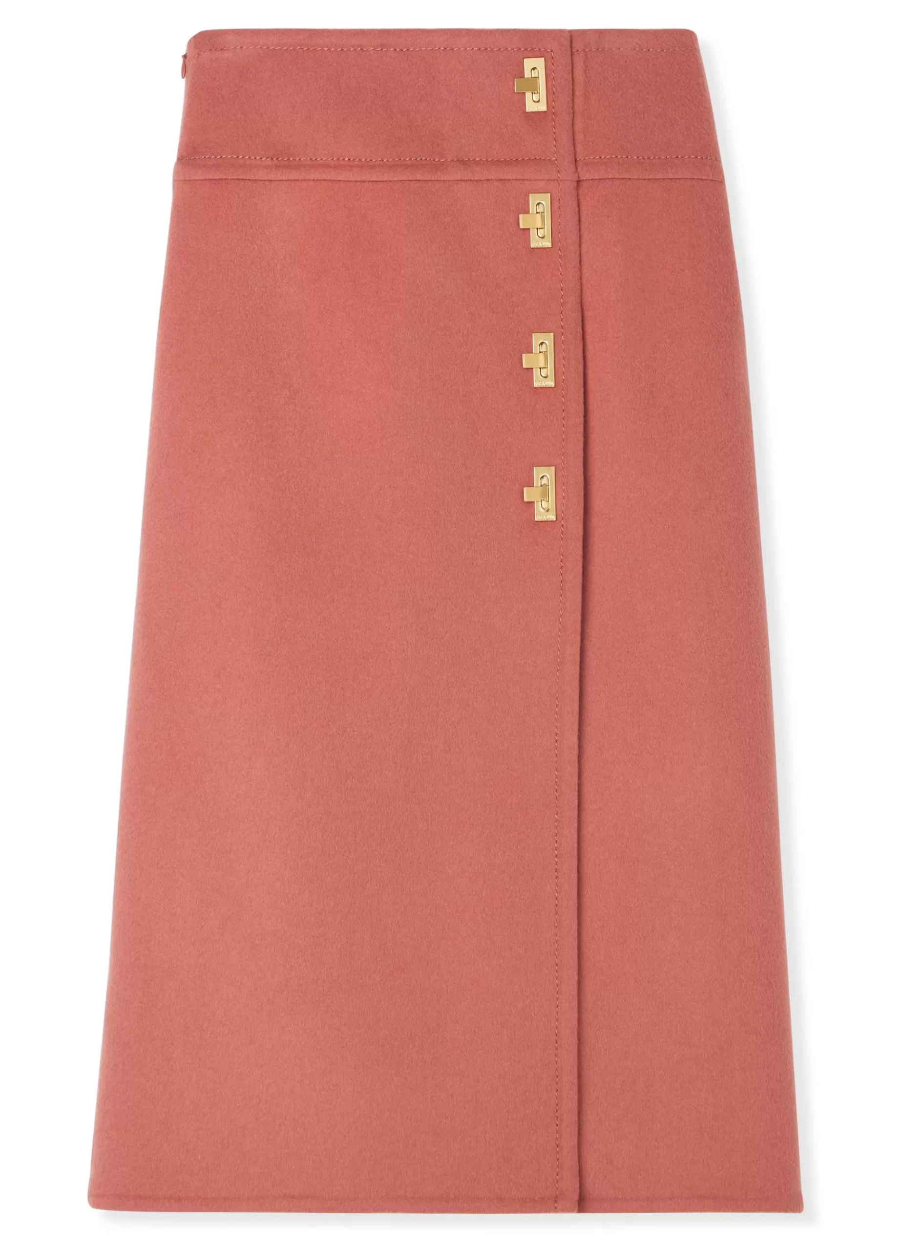 St. John Doubleface Wool and Cashmere Blend Skirt |  COORDINATING SETS | ELEVATED ESSENTIALS