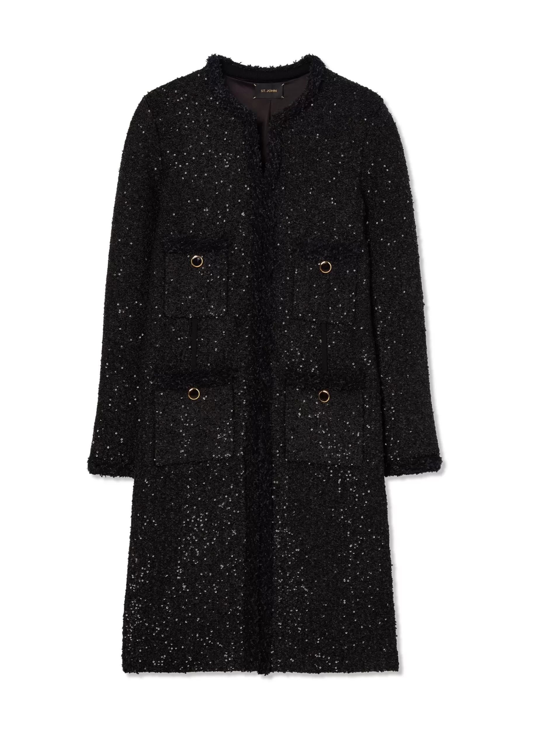 St. John Knitted Stretch Sequin Long Jacket |  EVENING WEAR | JACKETS