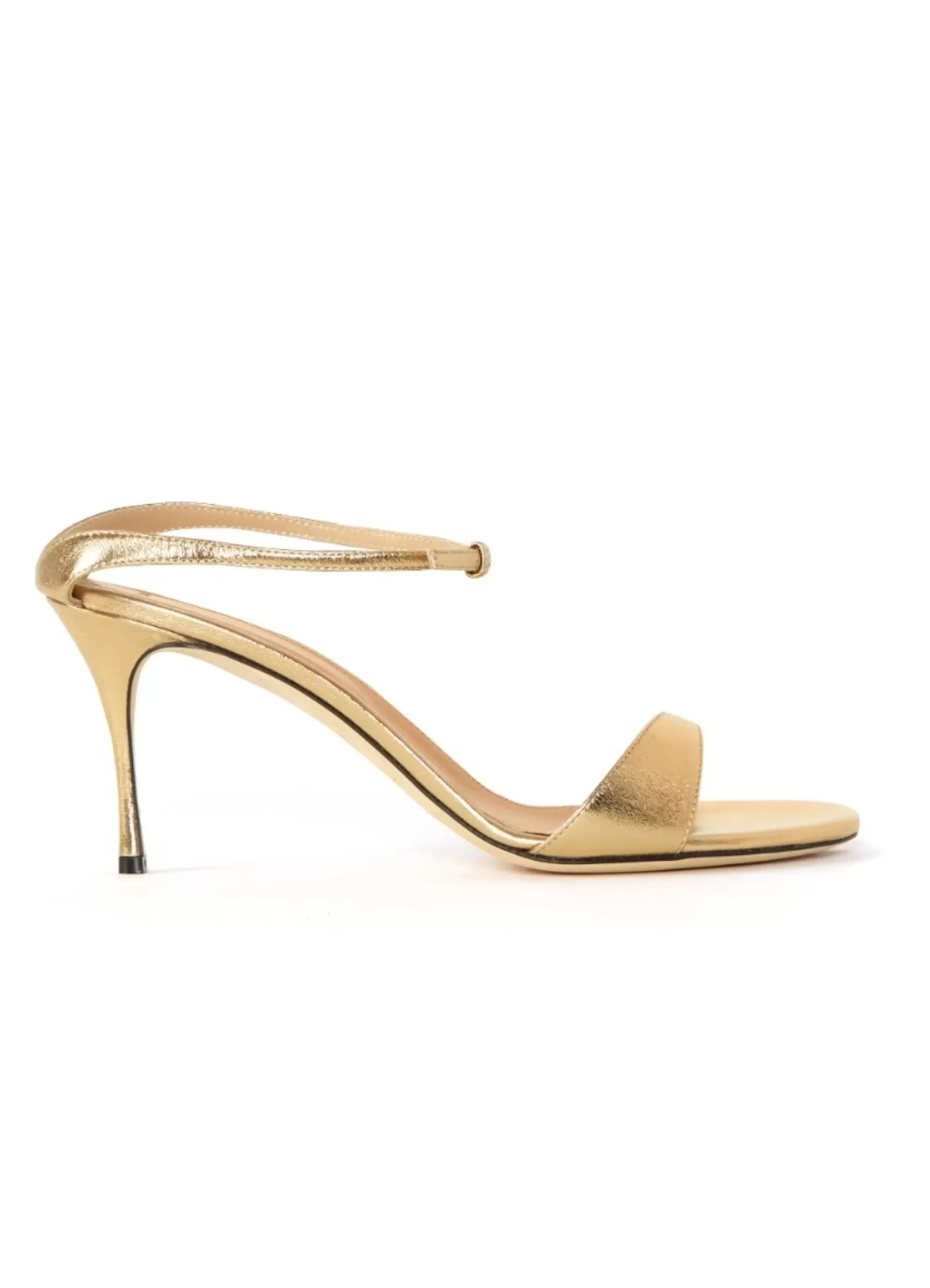 St. John Laminated Leather Sandal |  HANDBAGS & SHOES