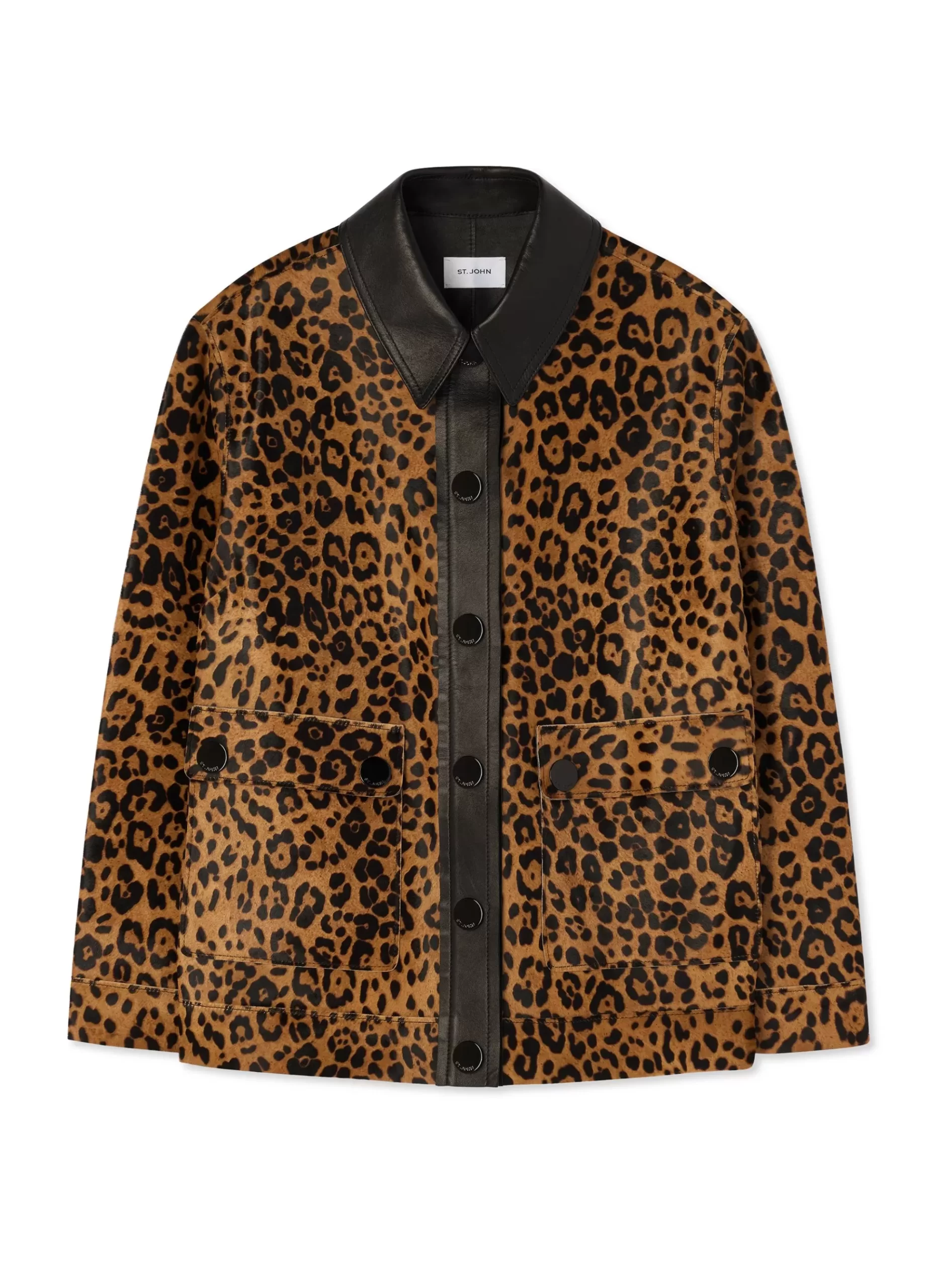 St. John Leopard Print Calf Hair Jacket |  JACKETS