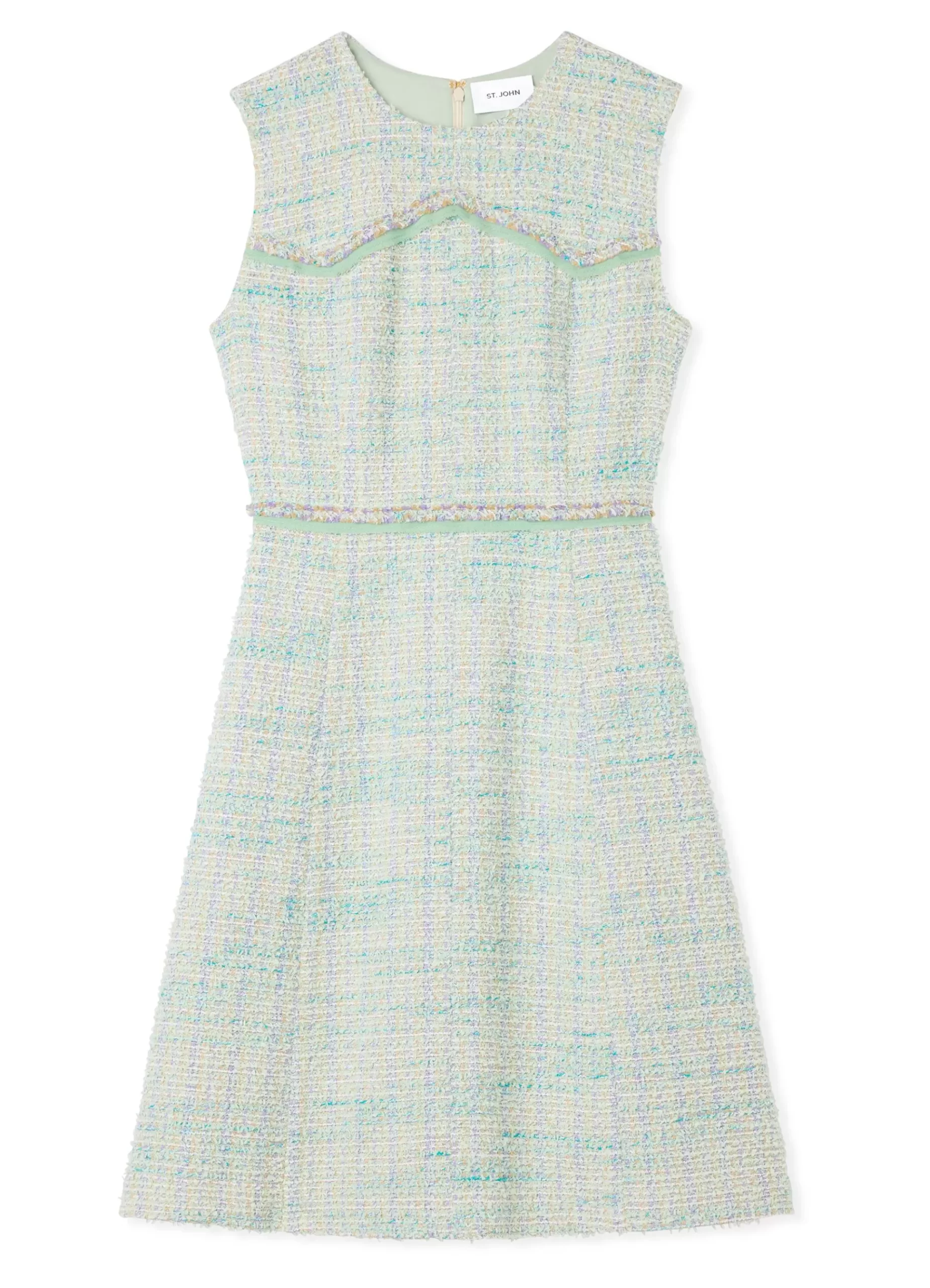 St. John Light Textured Eyelash Tweed Dress |  WORKWEAR DRESSES | DAY DRESSES