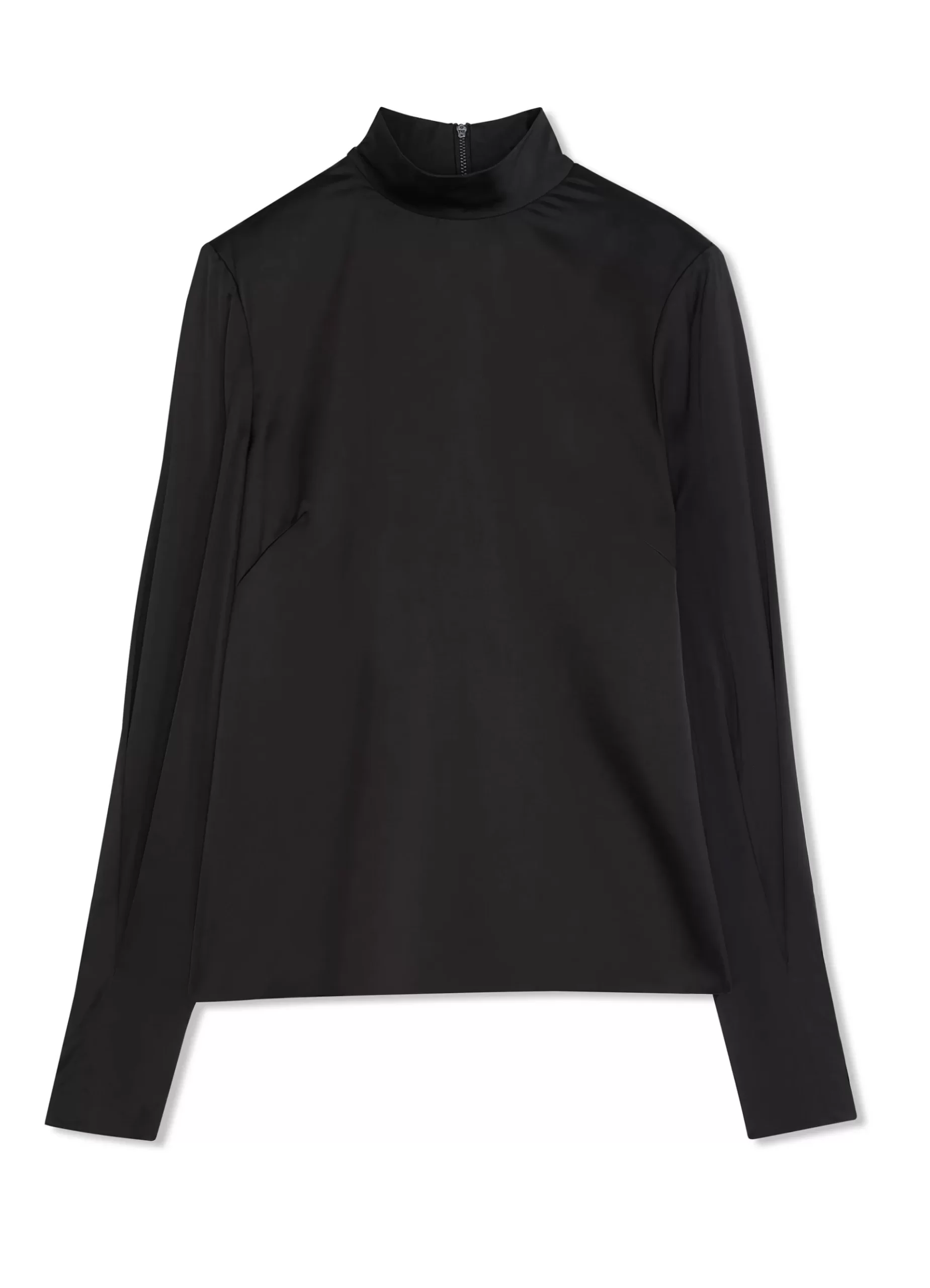 St. John Lightweight Satin Turtleneck Top |  EVENING WEAR | TOPS & SHELLS