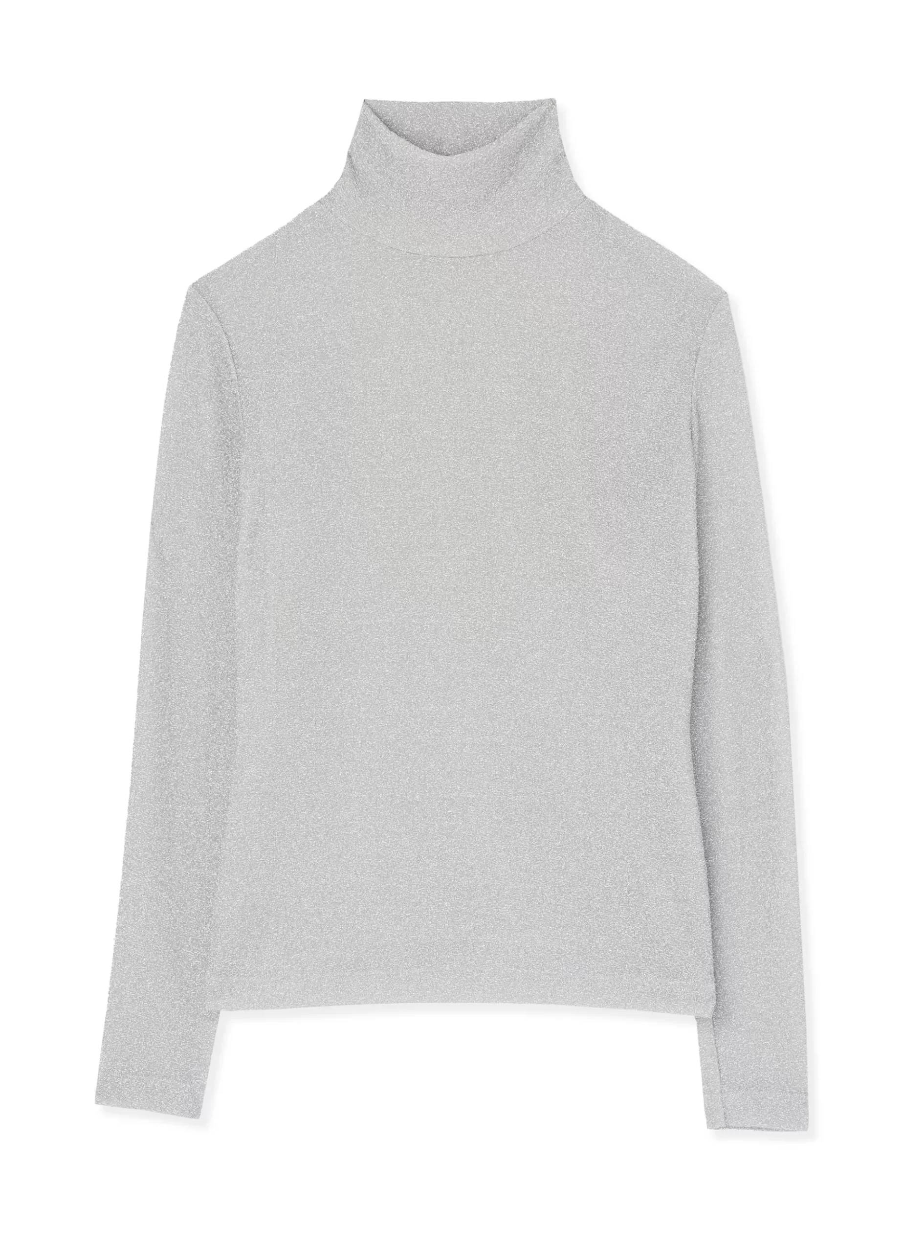 St. John Metallic Knit Turtleneck Top |  KNITWEAR | TOPS & SHELLS