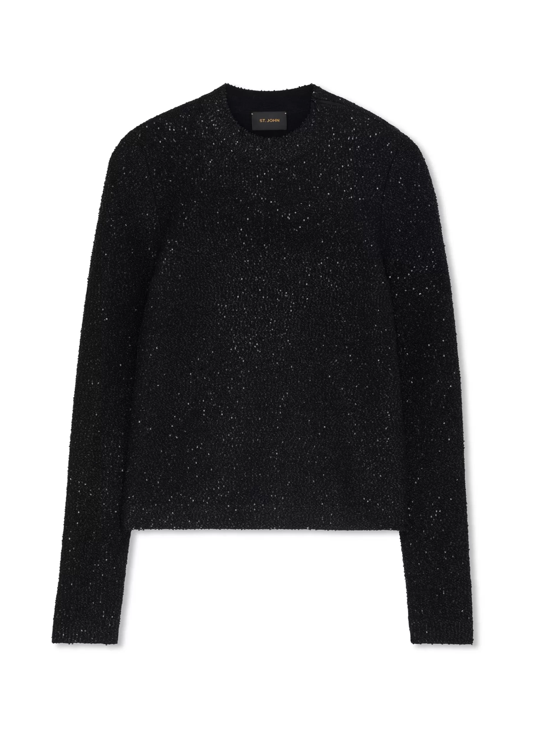 St. John Sequin Stretch Knit Mock Neck Sweater |  KNITWEAR | EVENING WEAR