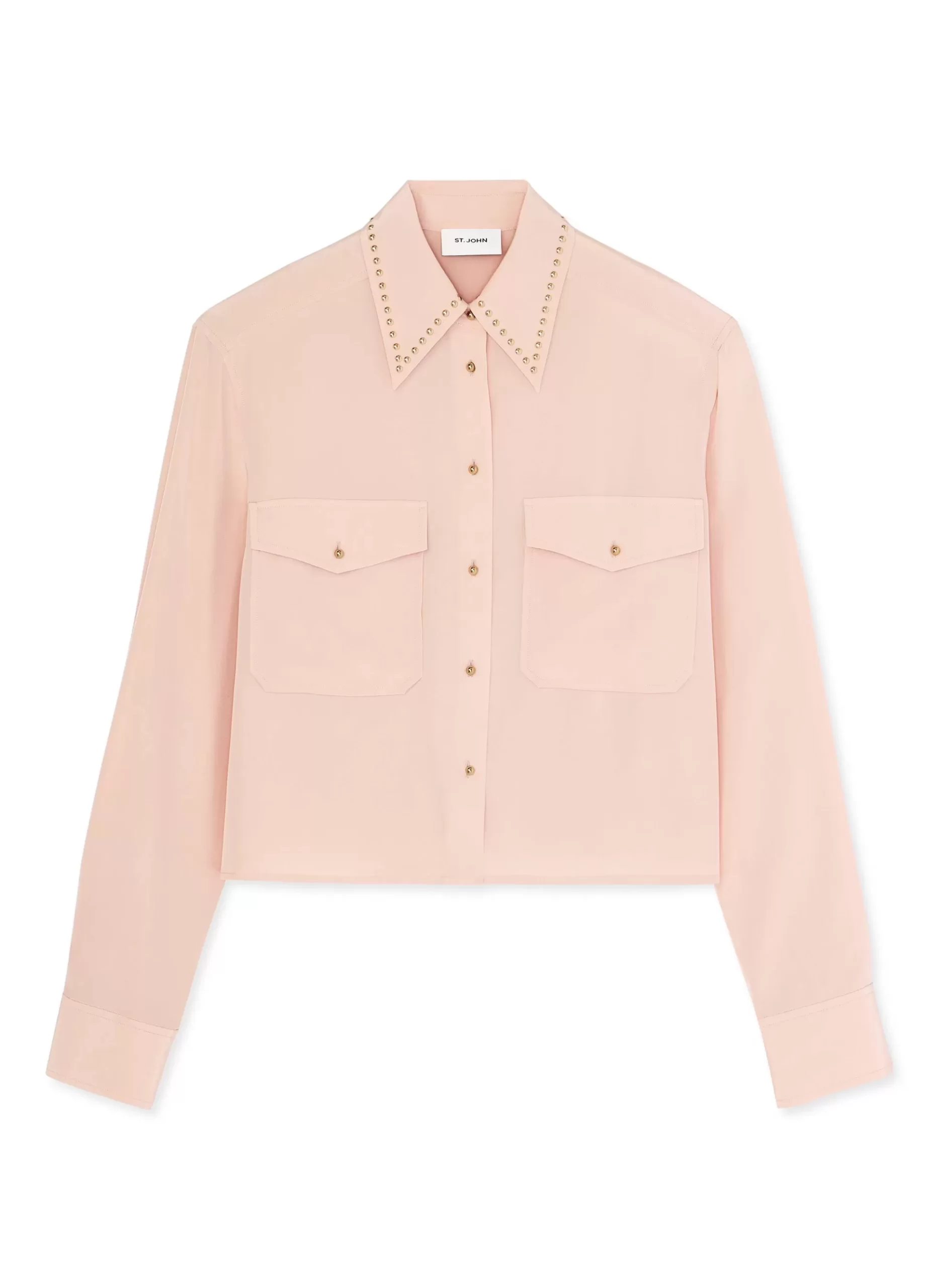 St. John Silk Crepe De Chine Blouse |  ELEVATED ESSENTIALS | TRANSITIONAL CLOTHING