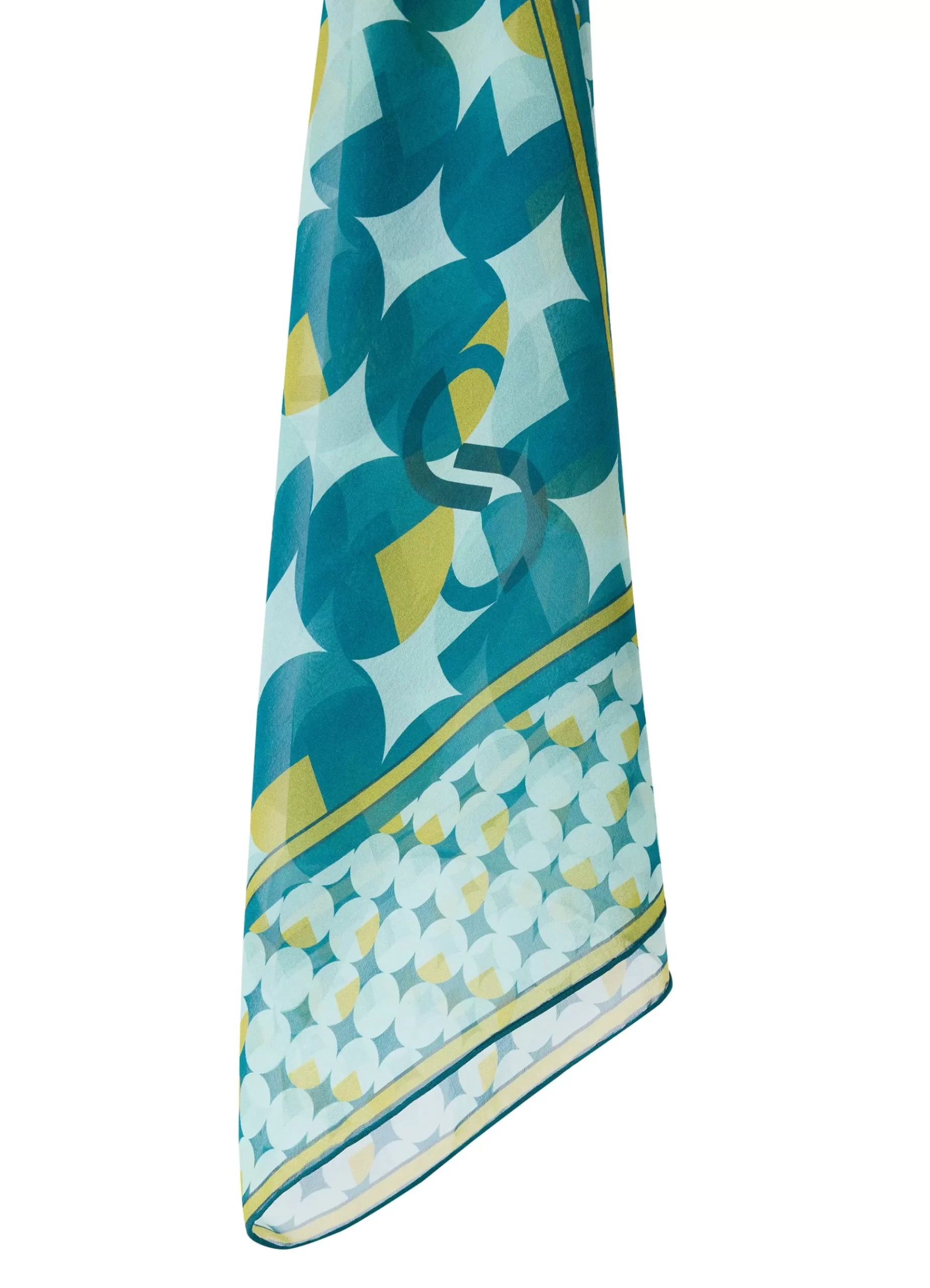 St. John SJ Logo Geo Silk Twill Scarf |  SCARVES