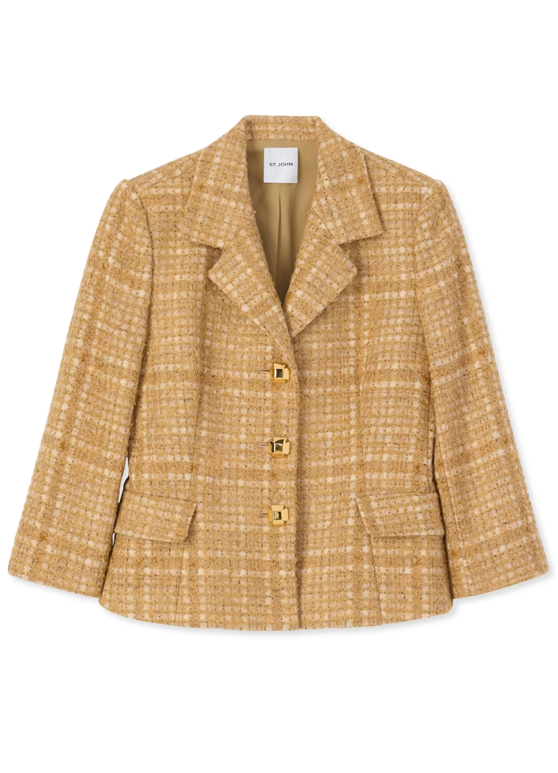 St. John Soft Check Tweed Jacket |  JACKETS